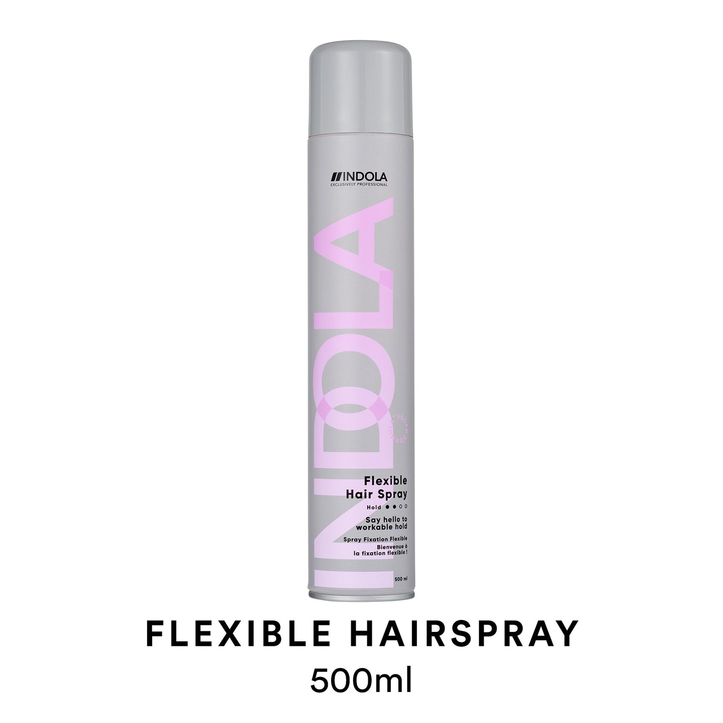 Indola Fixativ Flexible Hairspray – Fixare Elastică, Finish Natural & Protecție Termică până la 230°C 500ml
