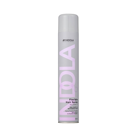 Indola Fixativ Flexible Hairspray – Fixare Elastică, Finish Natural & Protecție Termică până la 230°C 500ml